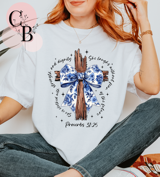 Proverbs 31:25 Cross