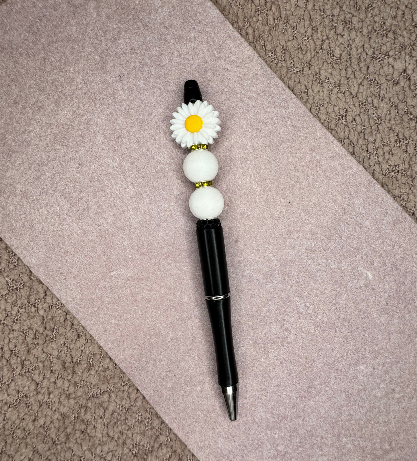 Black and Yellow Sunflower Pen