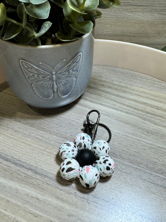 Abstract Flower Mini Keychain