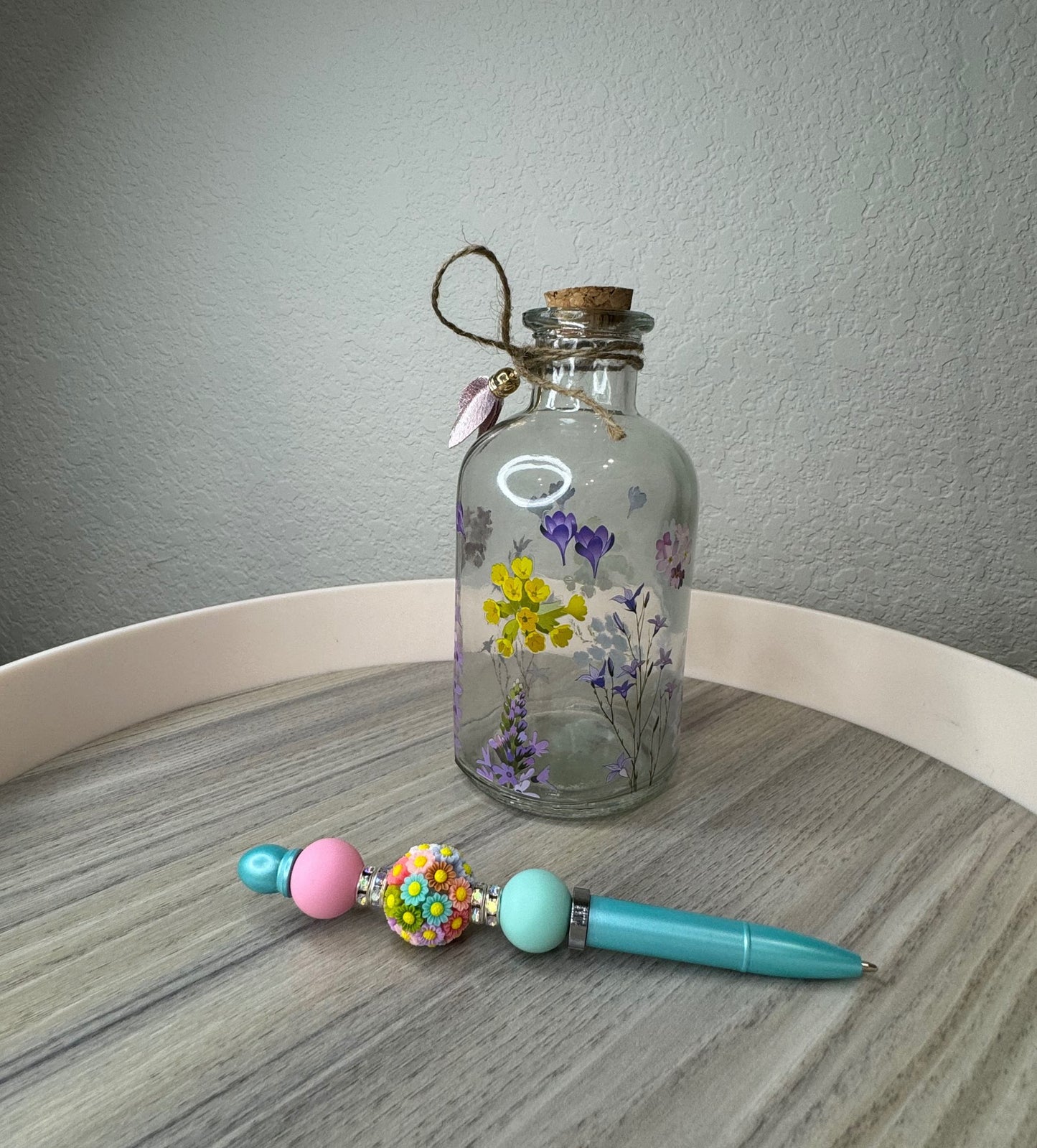 Teal Floral Pen Stylus