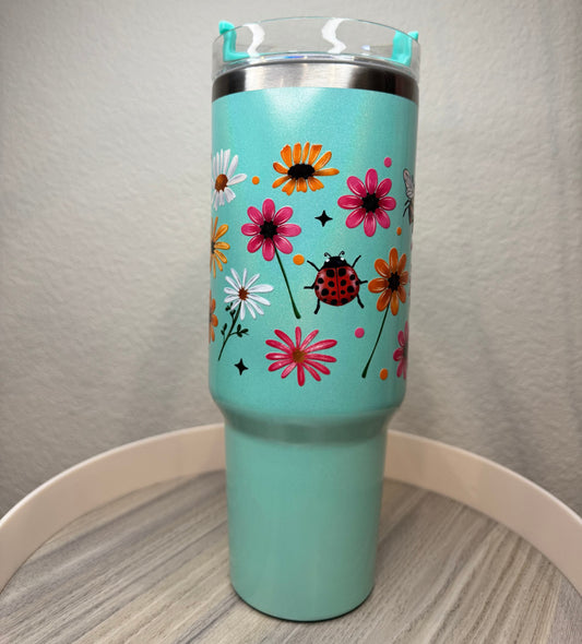 Lady Bug Floral 40oz. Tumbler