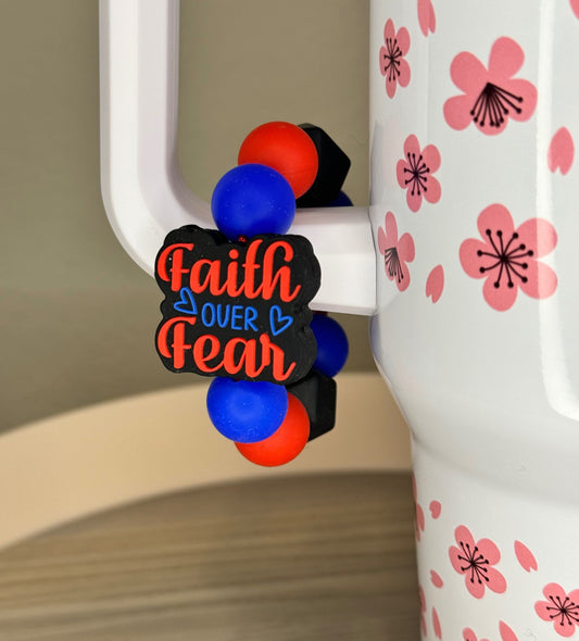 Faith Over Fear Beaded Cup Charm